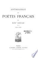 Anthologie des poètes français du XIXe siècle