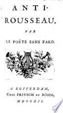 Anti-Rousseau par le Poete sans fard