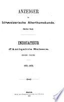 Anzeiger für schweizerische Altertumskunde