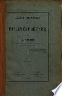 Apercu historique sur le parlement de Paris