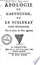 Apologie de Cartouche, ou, Le scélérat sans reproche