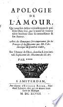 Apologie de l'amour qui nous fait désirer véritablement de posséder Dieu seul