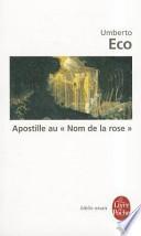 Apostille au Nom de la rose