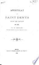 Apostolat de Saint Denys dans les Gaules en 250