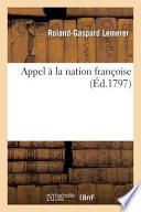 Appel a la Nation Francoise