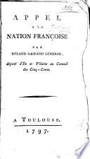 Appel à la nation françoise