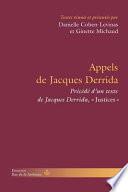 Appels de Jacques Derrida