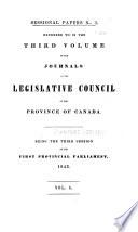 Appendix to the ... Journals of the Legislative Assembly [and the Legislative Council] ...