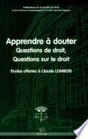 Apprendre à douter