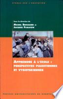 Apprendre à l'école