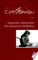 Approches voltairiennes des manuscrits clandestins