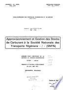 Approvisionnement et gestion des stocks de carburant à la Société nationale des transports nigériens (SNTN)