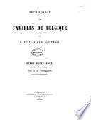 Archéologie des familles de Belgique