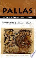 Archiloque, poète dans l'histoire