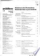 Archithese