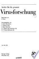 Archiv für die gesamte Virusforschung