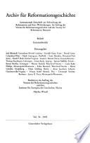 Archiv Für Reformationsgeschichte