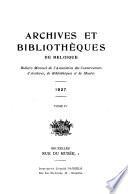Archives, bibliothèques et musées de Belgique