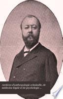 Archives d'anthropologie criminelle, de médecine légale et de psychologie normale et pathologique