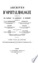 Archives d'ophtalmologie