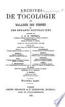 Archives de gynécologie et de tocologie