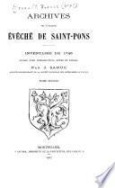 Archives de l'ancien évêche de Saint-Pons