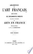 Archives de l'art français: Archives de l'art français