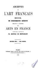 Archives de l'art français