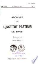 Archives de l'Institut Pasteur de Tunis