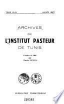 Archives de l'Institut Pasteur de Tunis