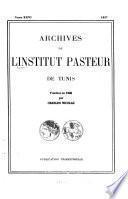 Archives de l'Institut Pasteur de Tunis