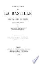 Archives de la Bastille: 1693-1702