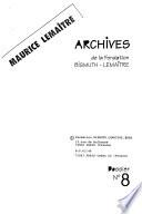Archives de la Fondation Bismuth-Lemaître