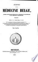 Archives de la médecine belge
