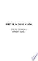 Archives de la Province de Québec
