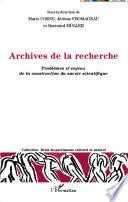Archives de la recherche