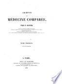 Archives de medicine comparee, par P(ierre-Francois-Olive) Rayer. Avec planches