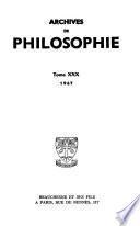 Archives de philosophie