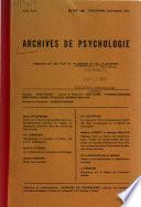 Archives de psychologie