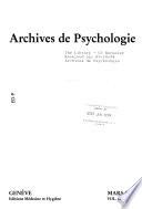 Archives de psychologie