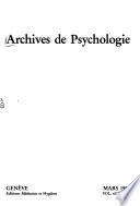 Archives de psychologie