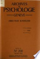 Archives de psychologie