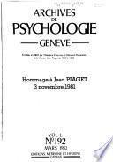 Archives de Psychologie