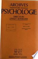 Archives de psychologie