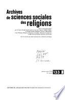 Archives de sciences sociales des religions