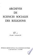 Archives de sciences sociales des religions