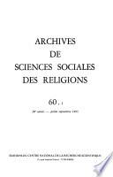 Archives de sciences sociales des religions