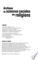 Archives de sciences sociales des religions