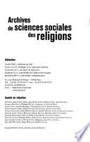 Archives de sciences sociales des religions