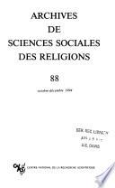 Archives de sciences sociales des religions
